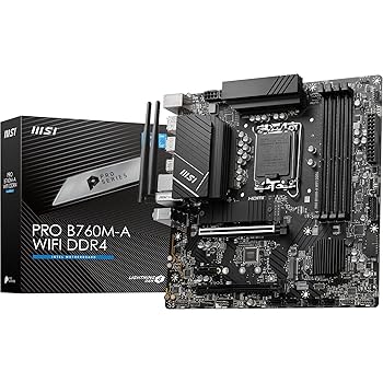 Amazon.com: MSI PRO B760M-A WiFi DDR4 mATX 主機板,4X DDR4
